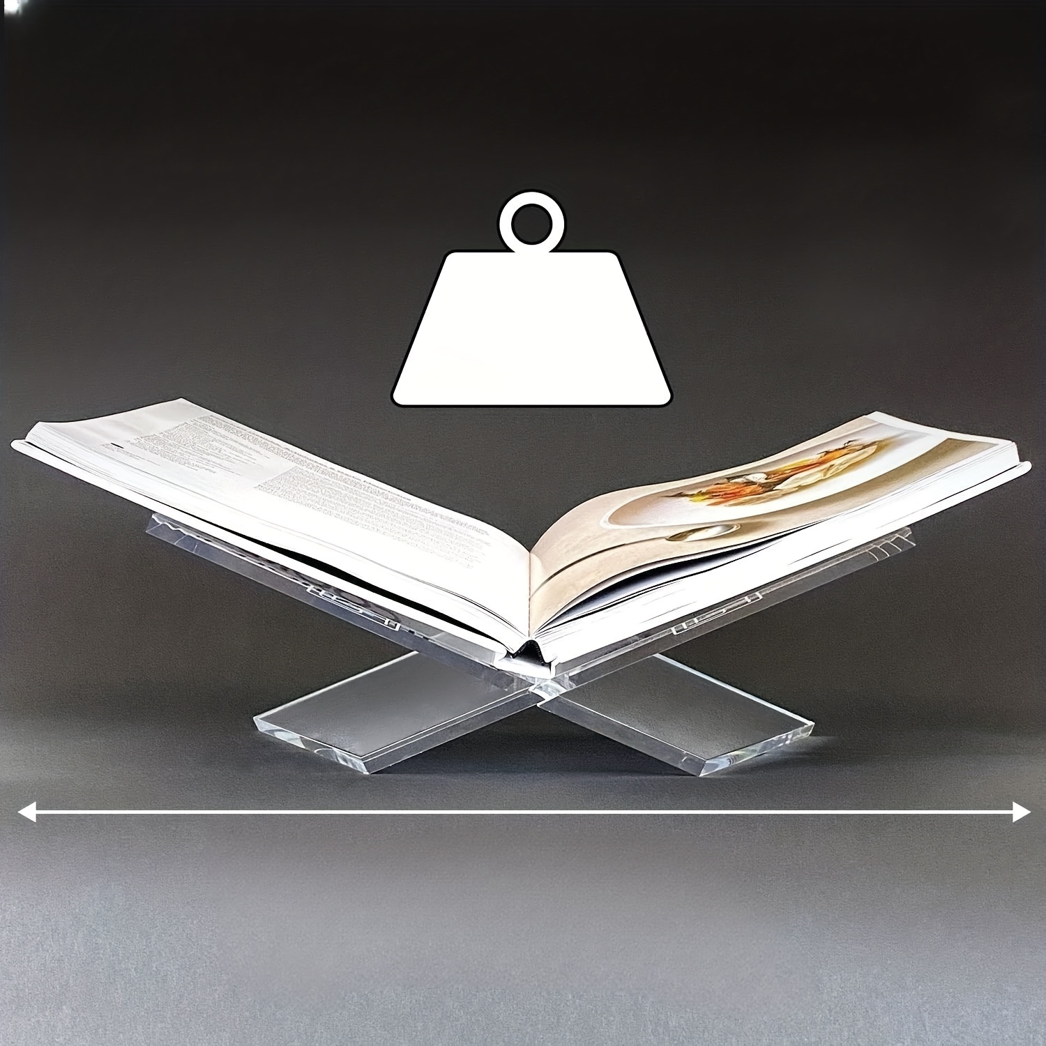 Modern Black Acrylic Book Stand - Sturdy & Angled Book Holder for Reading &  Displaying Your Favorite Books!