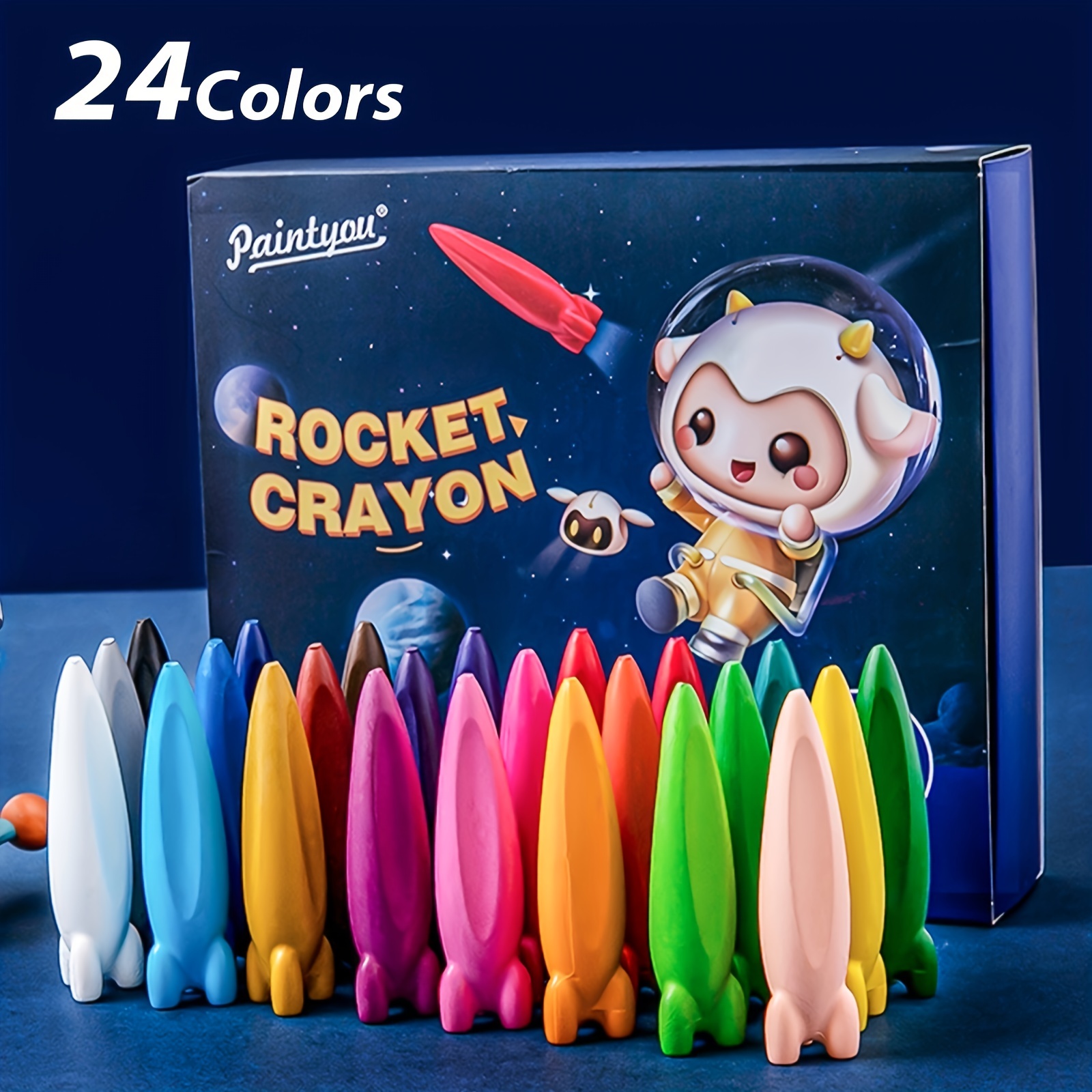 24 /36 Colors Washable Toddler Crayons Peanut Crayons For - Temu