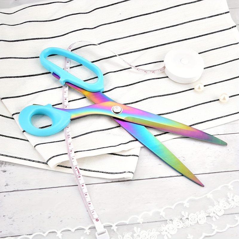 1pc Pinking Shears For Fabric Cutting, Zig Zag Scissors, Scrapbook Scissors  Decorative Edge, Great For Many Kinds Of Sewing Fabrics Leather And Craft