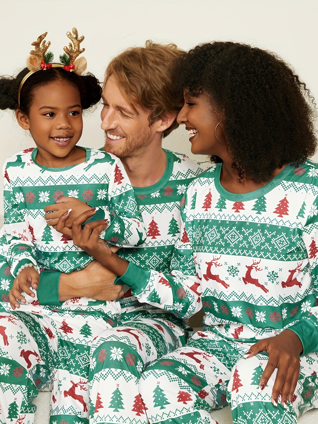 PATPAT Family Matching Christmas Pajamas Tree Snowflake and