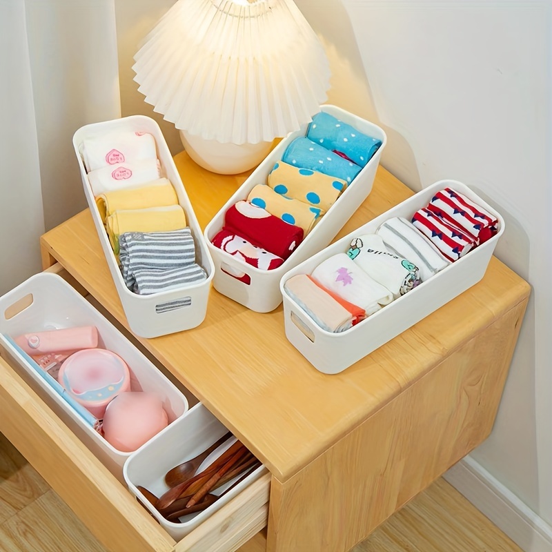 Caja de almacenamiento de calcetines de ropa interior de plástico