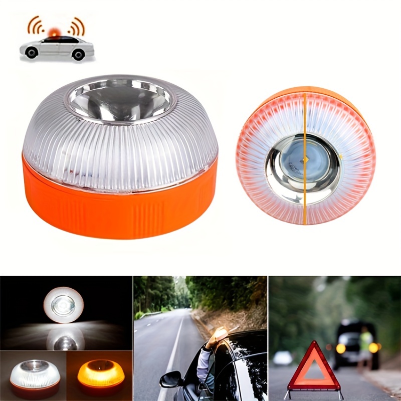 Luz de emergencia para automóvil recargable con LED, linterna V16, luz  estroboscópica de inducción magnética, lámpara de accidente de carretera
