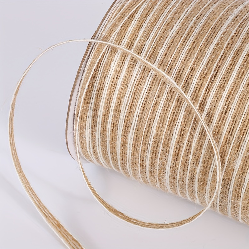 1 Roll, White-edged Wide Hemp Rope Made Of High-quality Linen Material,  Christmas Wreath Party Decoration And Packaging Technology, Scene Decor,  Room
