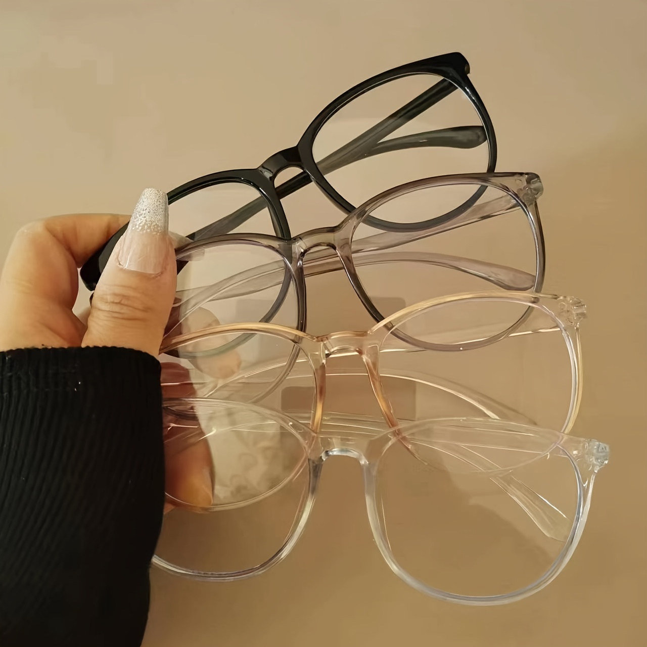 Gafas Bloqueo Luz Marco Cuadrado Doble Puente Lentes - Temu