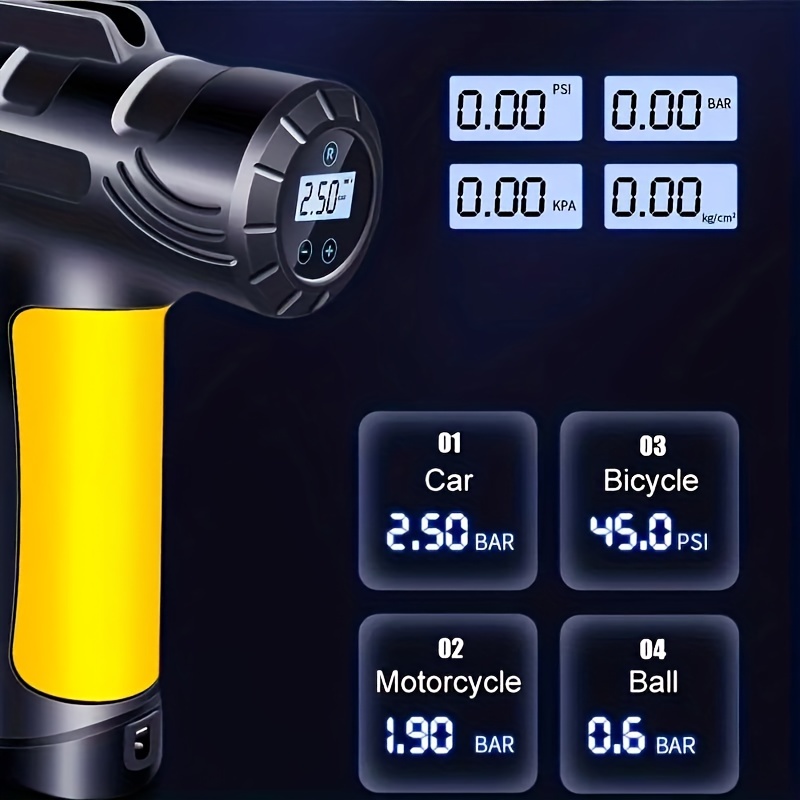 Bomba Infladora Aire Coche 120w, Eléctrica Inalámbrica/ Cable, Portátil  Mano, Compresor Aire Portátil Neumáticos Coche, Inflador Neumáticos Digital  Coche - Automotriz - Temu Chile