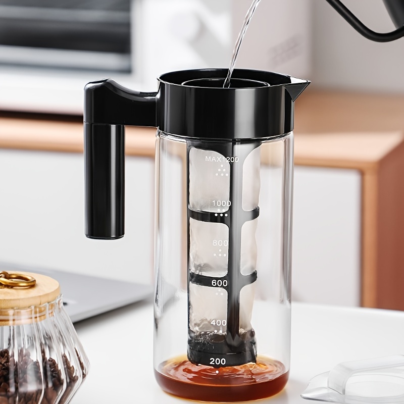 Percolator Coffee Pot, Cold Boiled Iced Coffee Espresso Extraction Cup With  Filter Screen, High-capacity Cold And Hot Dual Purpose Coffee Pot, Cold  Extraction Coffee Machine Built In Coffee Filter, Glass Hand Brewed