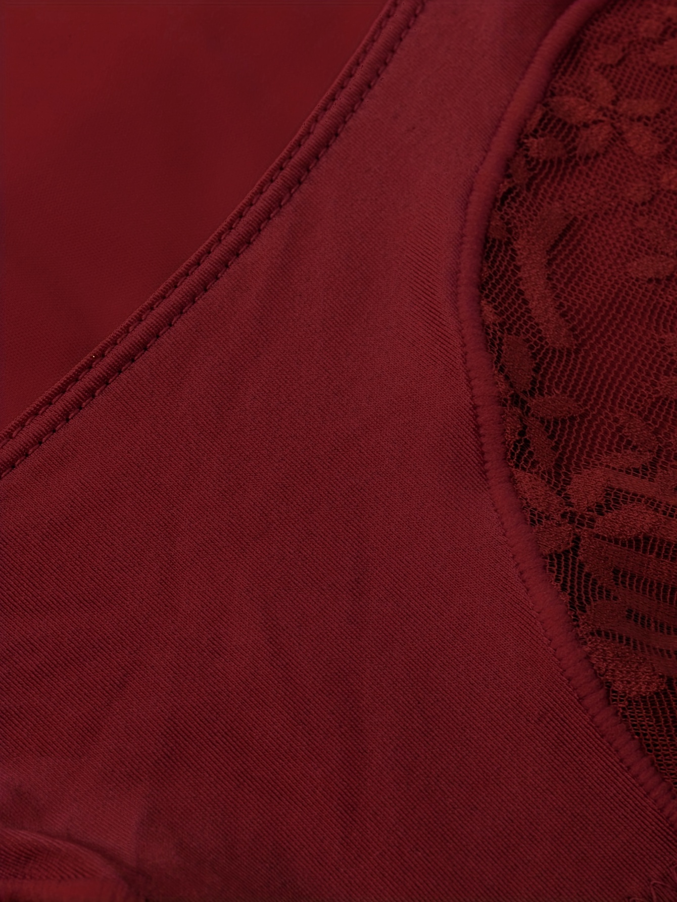 Plus Size Elegant Panties Set Women's Plus Contrast Lace Temu