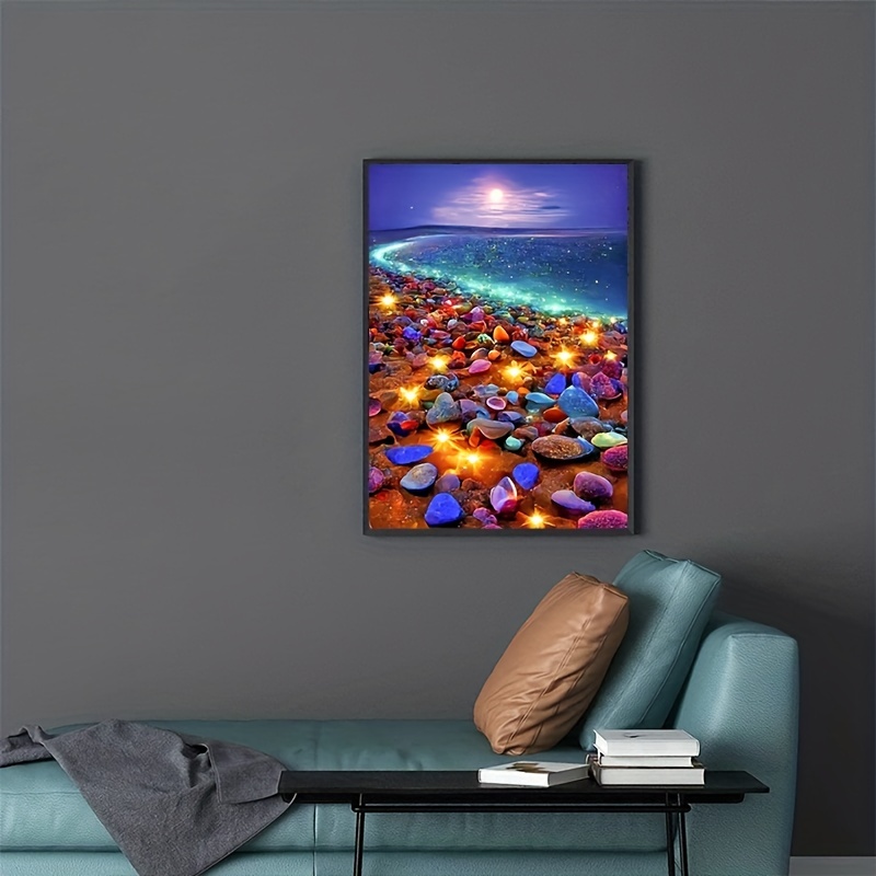 Sunset On The Beach with Waves 5D DIY Diamond Painting Kits,5D Full Diamond  Digital Painting,for Wall Decor Kitchen Decor Or Birthday Gifts for