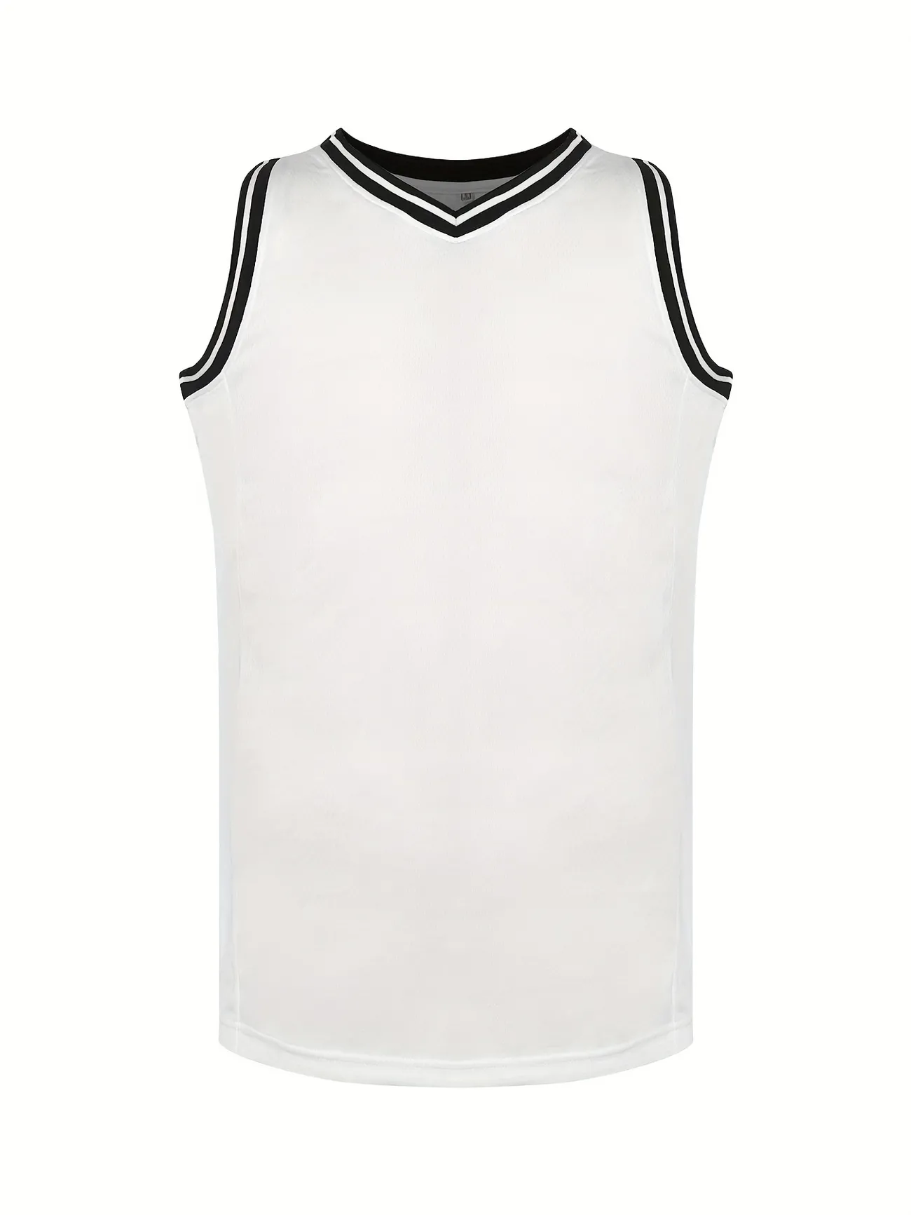 Men's Solid Basketball Jersey, Active Slightly Stretch Breathable Moisture  Wicking Sleeveless Basketball Shirt For Outdoor