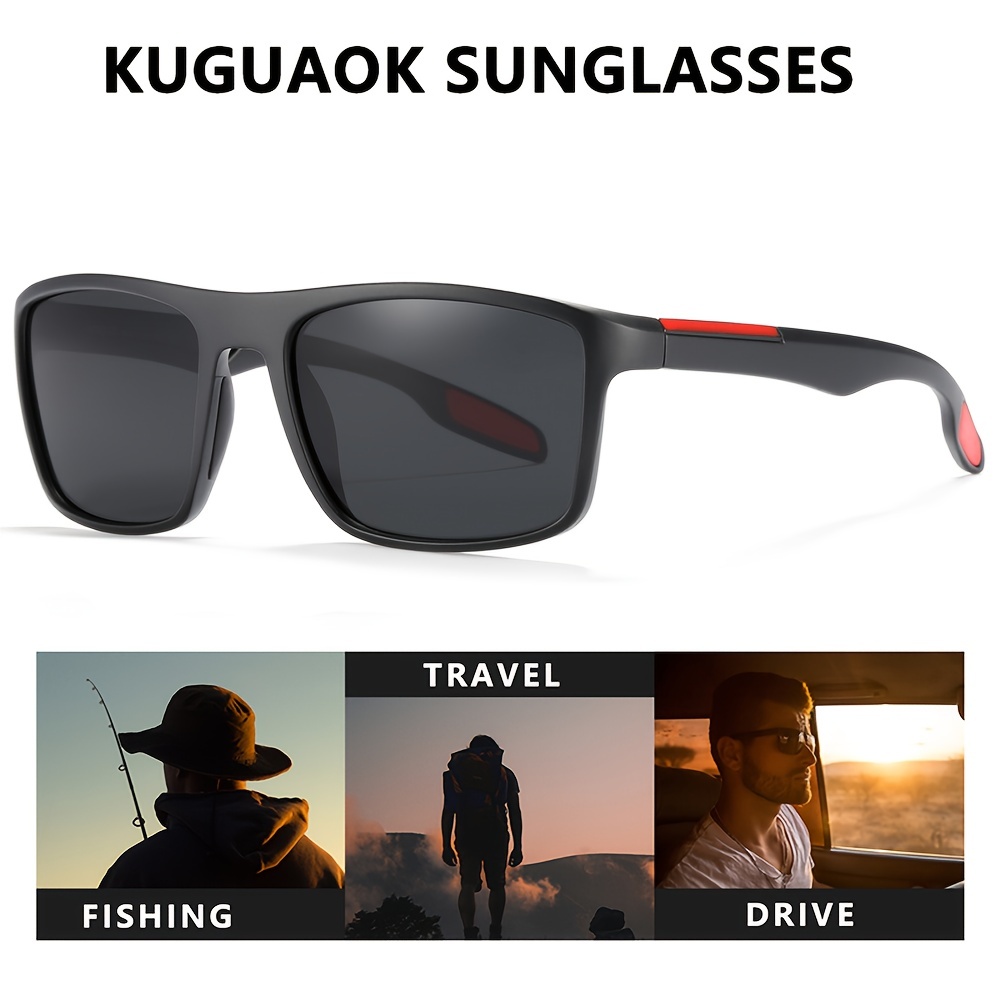 KUGUAOK Polarized Sports Sunglasses for Men Driving Cycling