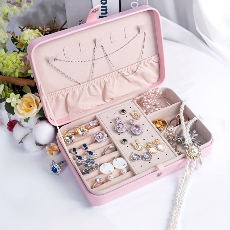 Simple Solid Color Storage Box Large capacity Jewelry - Temu Canada