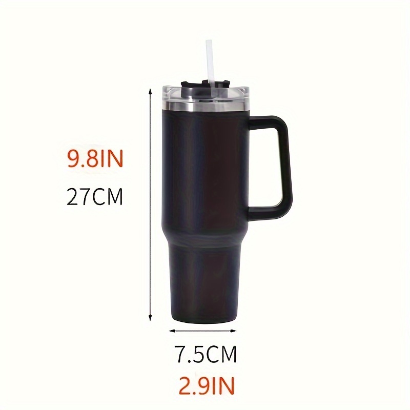 1200ml Stainless Steel Water Cup Insulated Bottle With Handle & Straw