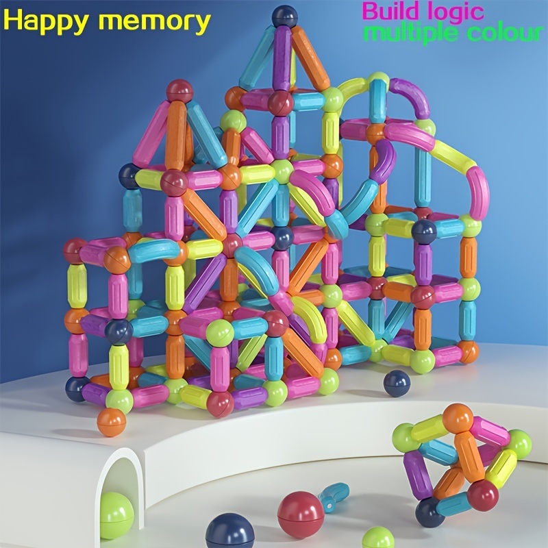 ZER- bâtons de blocs magnétiques Boules magnétiques tiges ensemble enfants  blocs de construction magnétiques éducatifs jouets - Cdiscount Jeux - Jouets