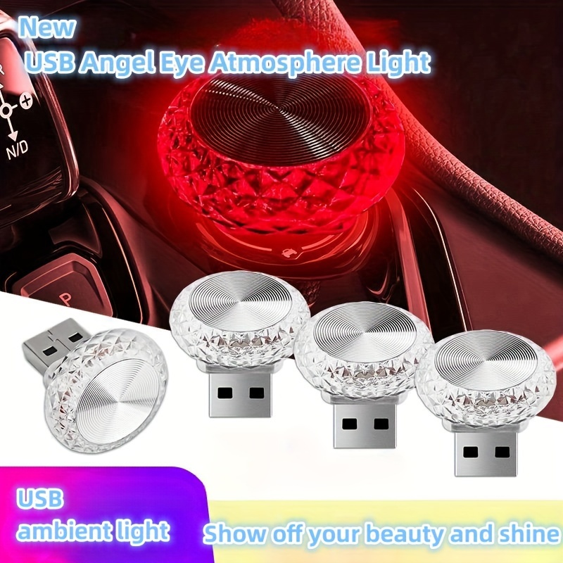 Auto USB Angel Eye Atmosphäre Licht LED Bunte Nachtlicht - Temu