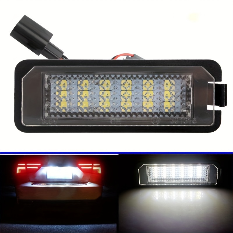 OZ-LAMPE LED Éclairage de plaque d'immatriculation, 2 x lumiere de plaque  d'immatriculation Pour A3 A4 RS4 A5 A6 A8 Q7, Auto Ampoules Super Brillant