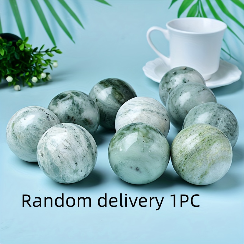 TEMU 1pc Natural Lushan Crystal Ball Home Decoration Random Delivery 50mm