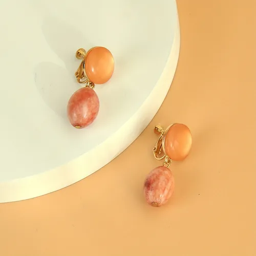 Natural Stone Drop Earrings Women - Temu