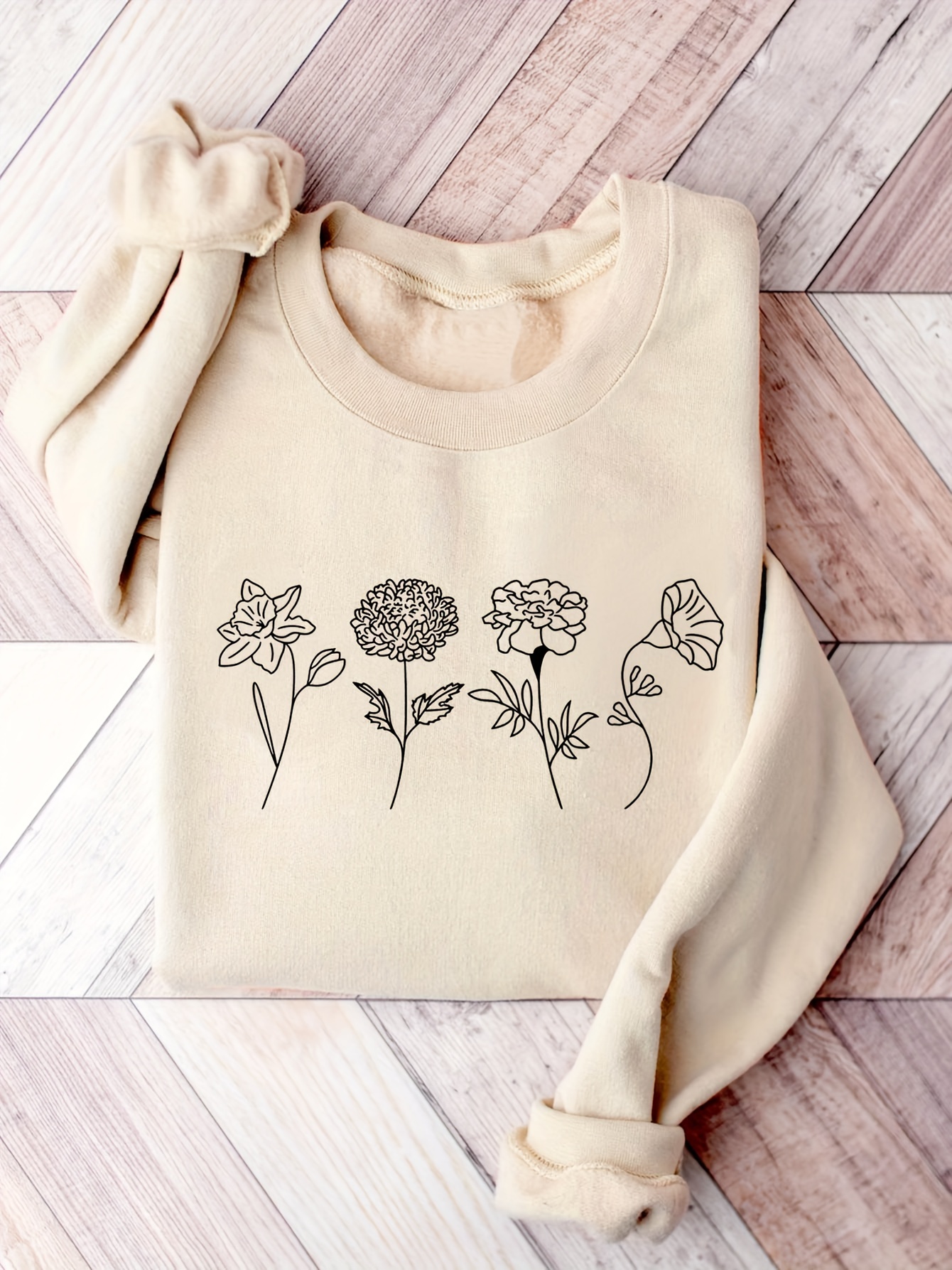 Flowered sweatshirts shop