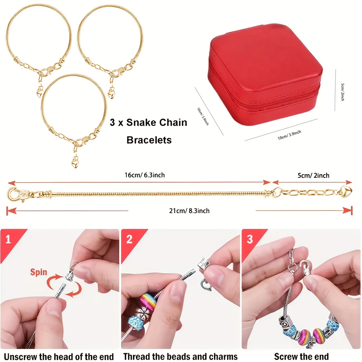 Christmas Gift DIY Bracelet Making Kit for Beginner Jewelry Making  Christmas Tree Gingerbread Charms Red Green Round Beads Gold Spacer Beads  for DIY Crafts