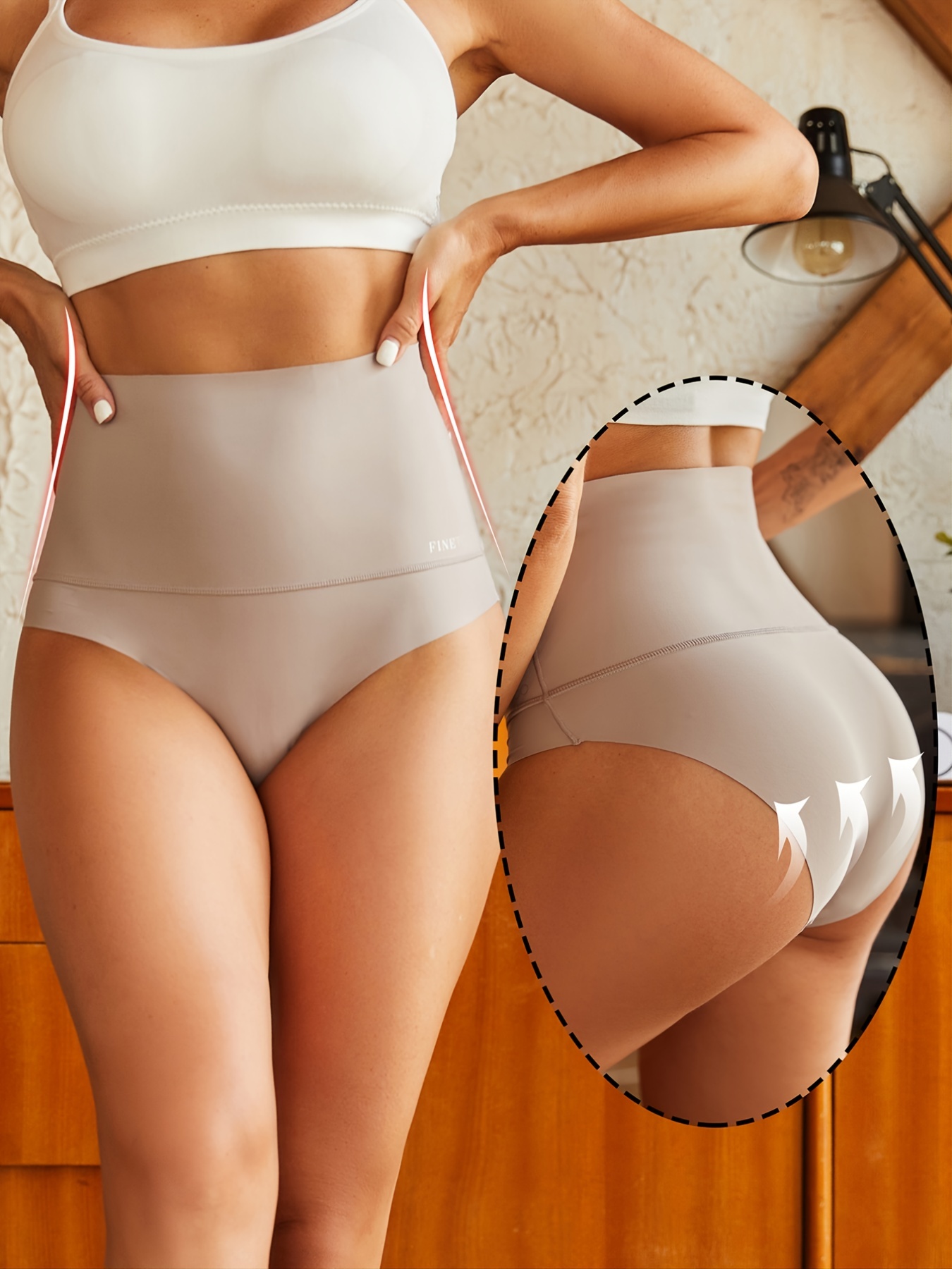 High Waist Solid Briefs Comfy Breathable Stretchy Intimates - Temu