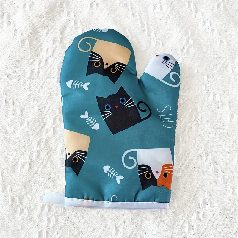 Polyester Oven Mitts Cute Cat Stars Pattern Heat Resistant - Temu