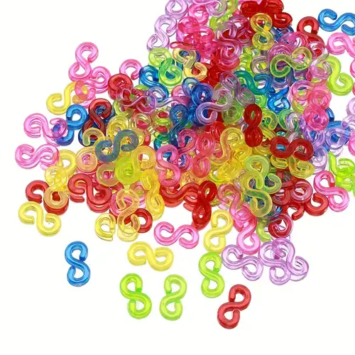 S Clips Rubber Band Clips 1000 Pieces Loom Rubber Band Clips Plastic Band  Clips Connectors Refills Bracelet Kit Clip for Loom Bracelets DIY Making  Refill Kit Clear