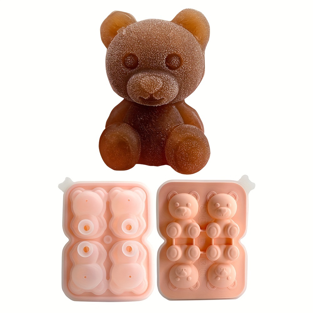 Cute Teddy Bear Ice Cube Tray, Silicone Flexible Food Grade Ice Cube Mold,  Ice Trays For Freezer, Ice Cube Maker, Easy Release Ice Maker, For Soft  Drinks, Whisky, Cocktail, And More, Kitchen
