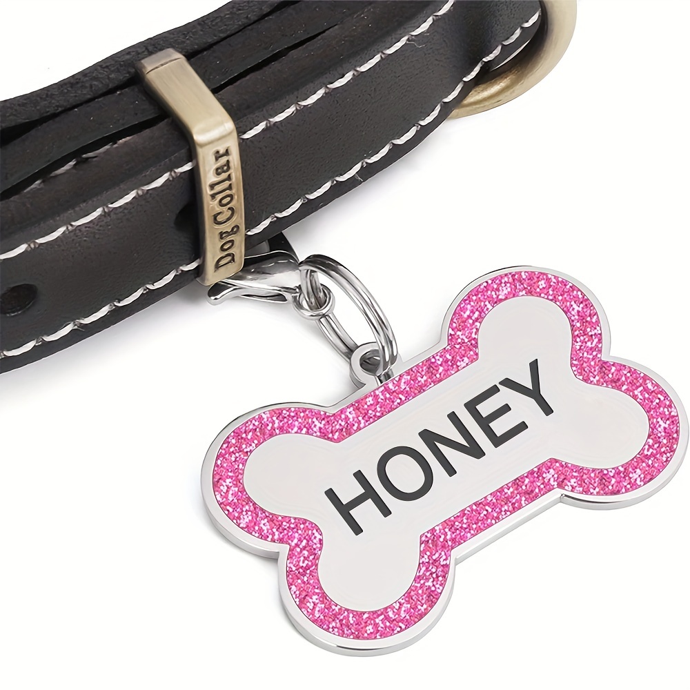 Dog Tag Clips For Collars With Replaceable Dog Tag Name Tag - Temu