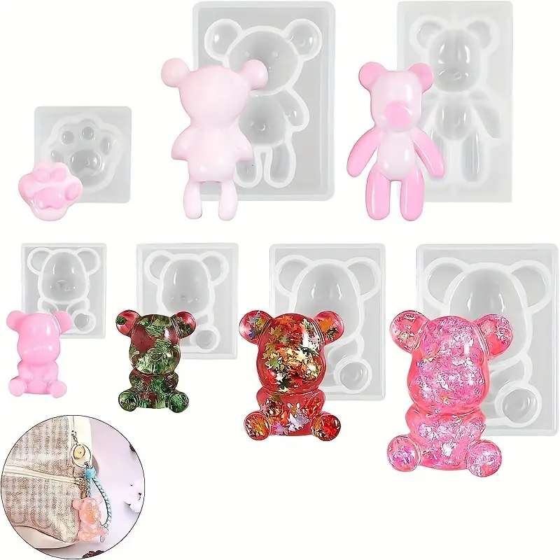 3d Bear Paw Epoxy Resin Silicone Molds Lovely Cartoon Animal - Temu