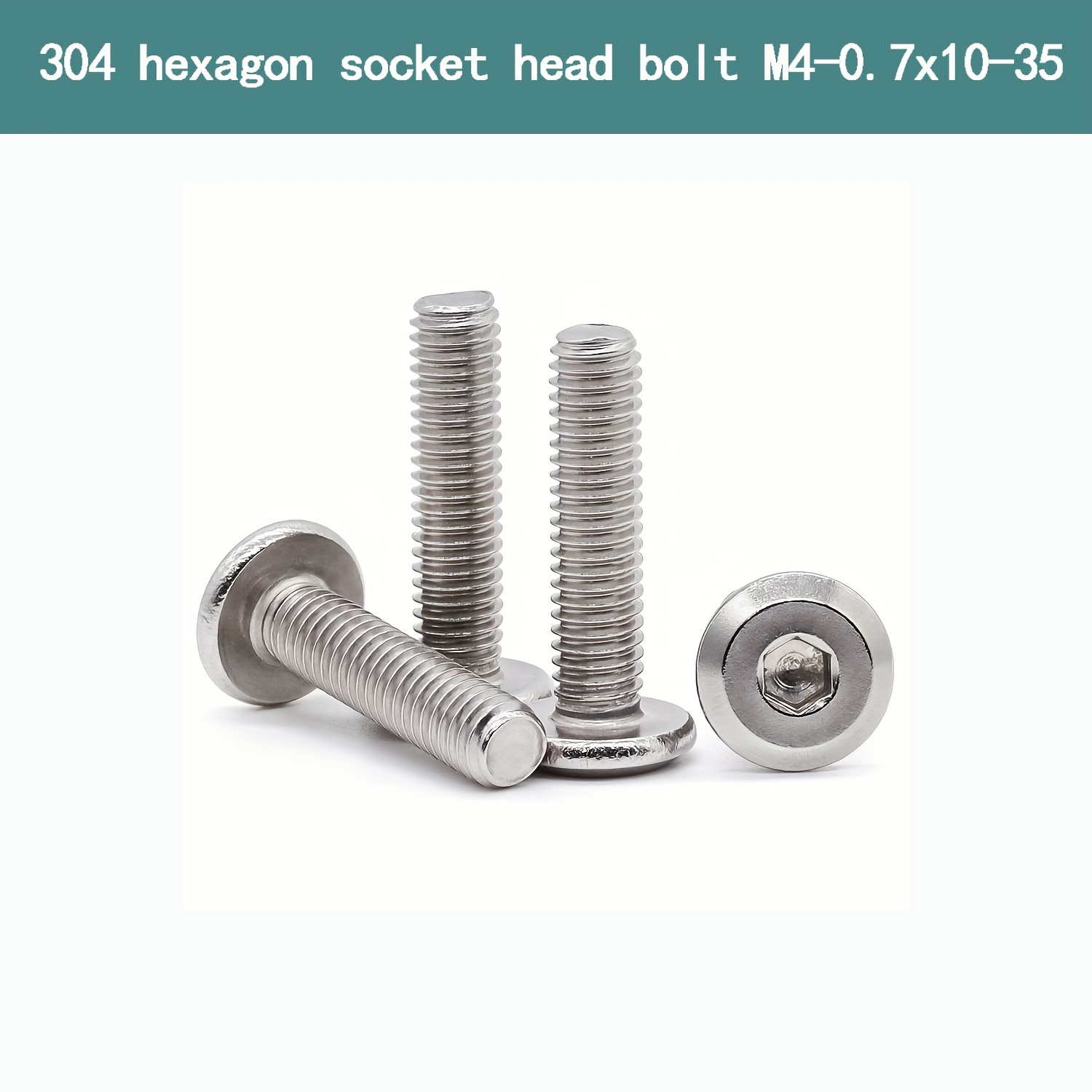 Vis M4 tête hexagonale acier inoxydable - longueur 40 mm