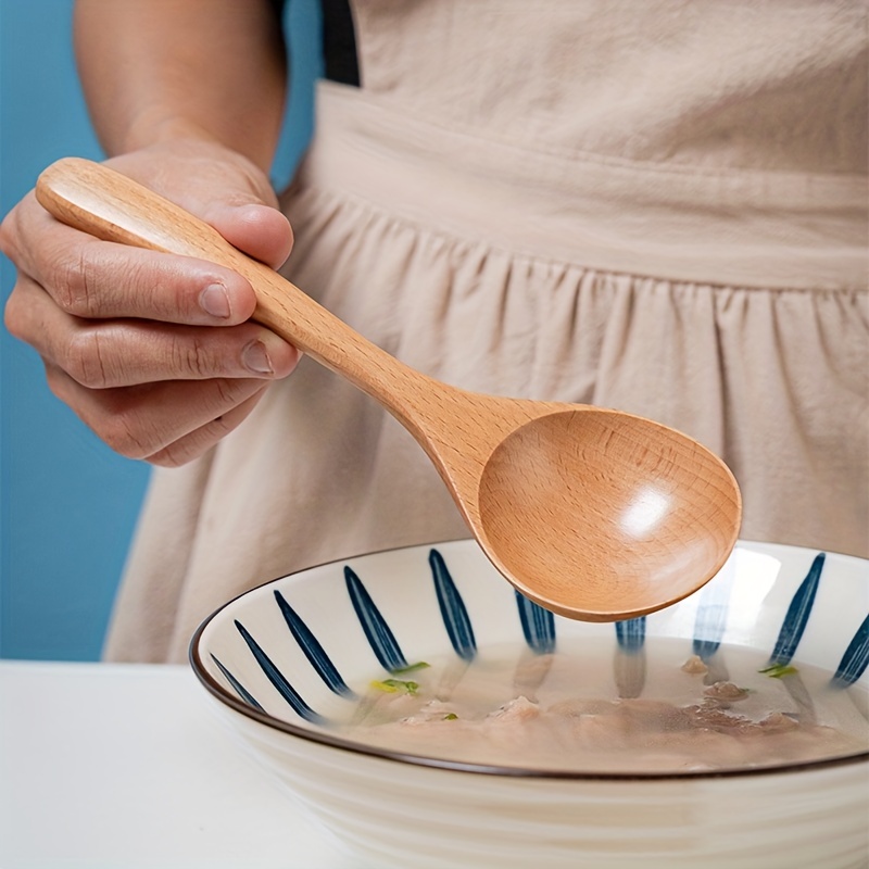 1 cuchara de sopa cuchara de madera cuchara de ramen cuchara - Temu