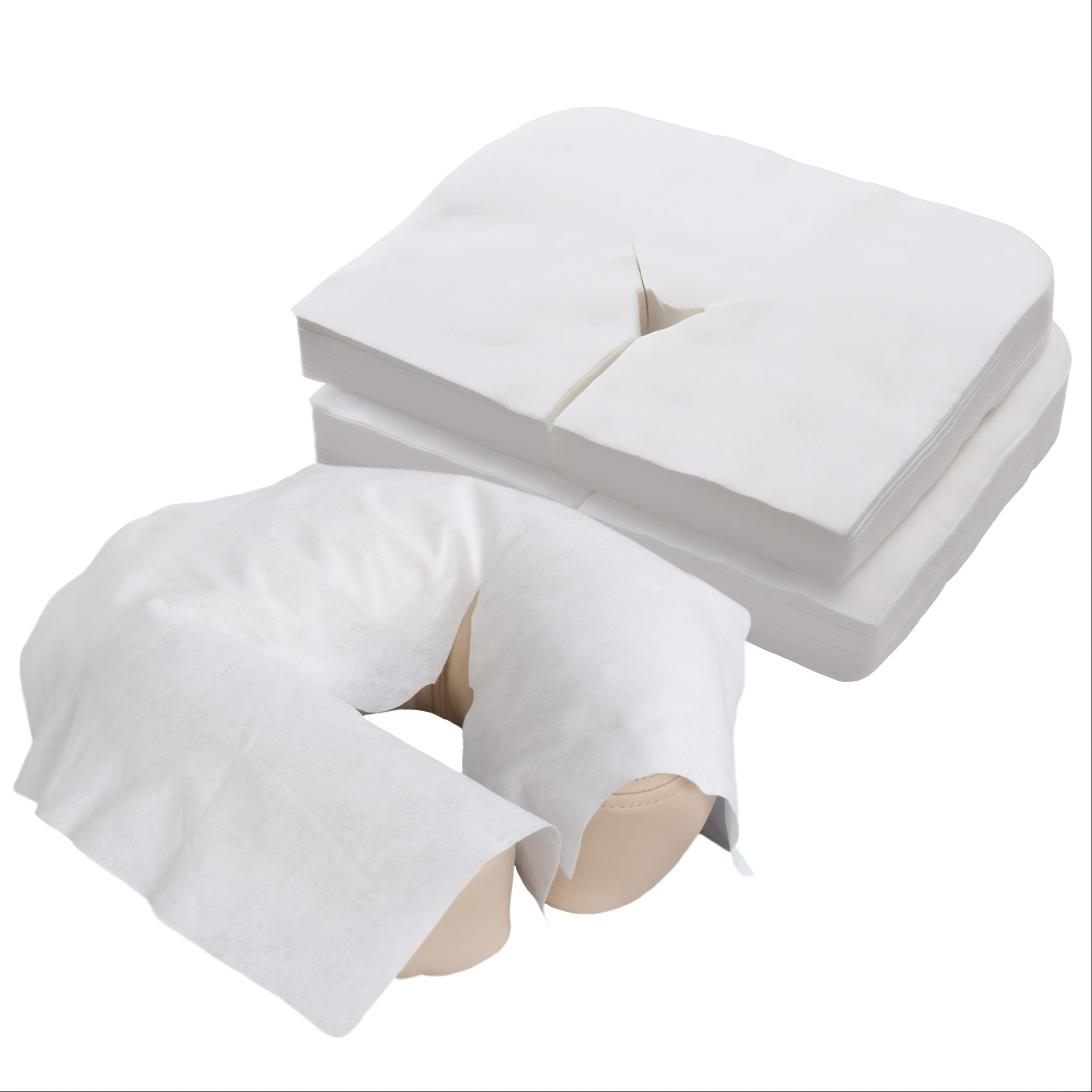 

100pcs Disposable Face Cradle Covers, Ultra Soft, Non-sticking Massage Face Covers/headrest Covers For Massage Tables & Massage Chairs