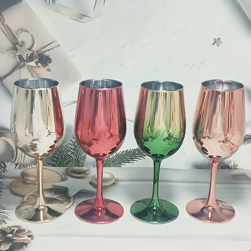 Lot de 12 verres à vin à pied en plastique coloré - Verres à pied  réutilisables en Tritan pour fête, mariage, restaurant, anniversaire, Noël,  anniversaire, 6 couleurs : : Cuisine et Maison