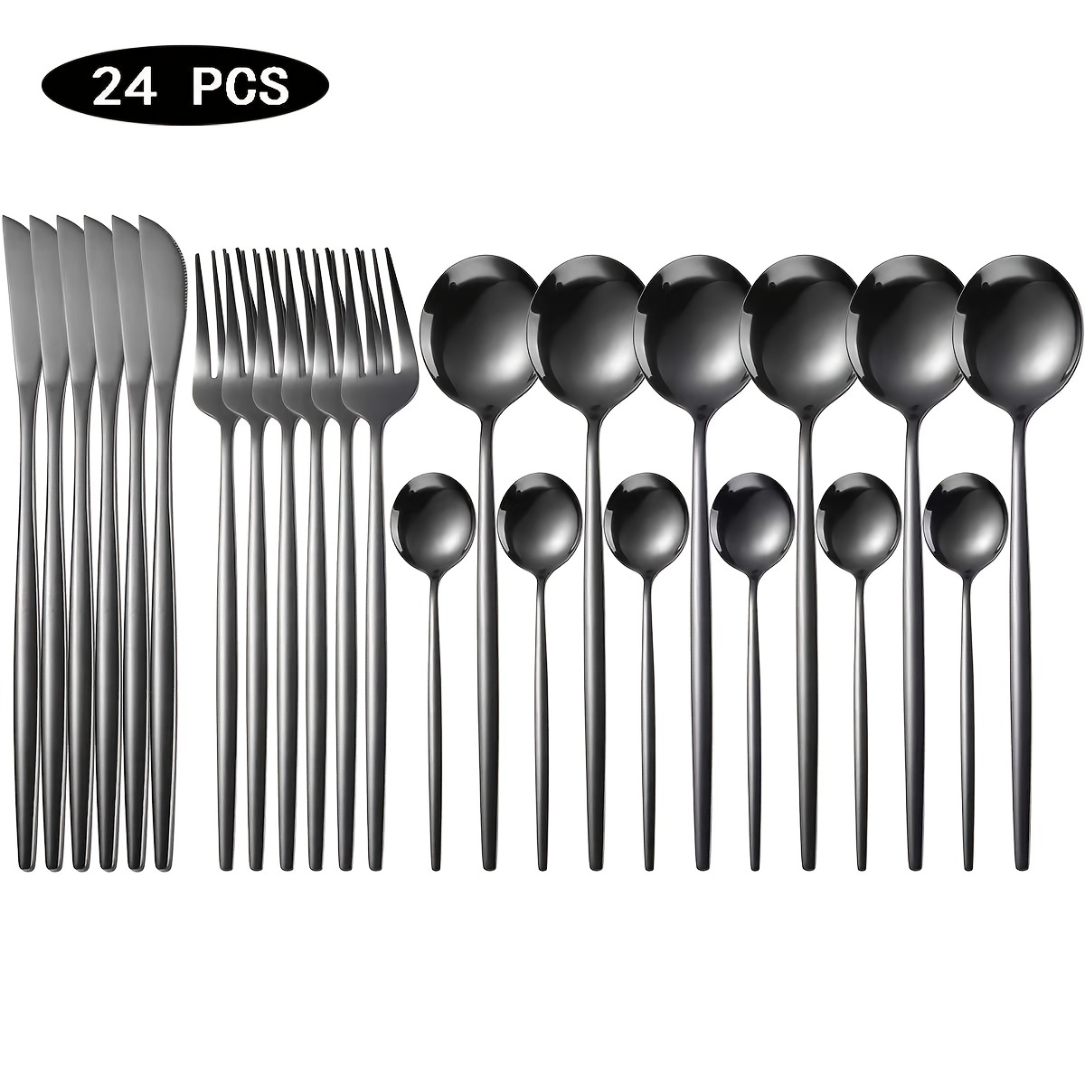 20 Piece Silverware Set, ENLOY Stainless Steel Flatware  Cutlery Set, Kitchen Utensil Set Service for 4, Include Knife Fork Spoon,  Mirror Polished, Dishwasher Safe: Flatware Sets