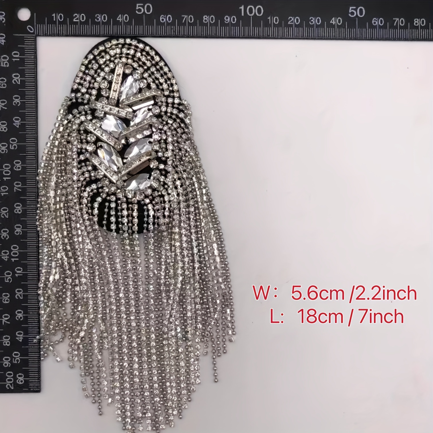 Rhinestone Metal Spike Epaulette - Shine Trim