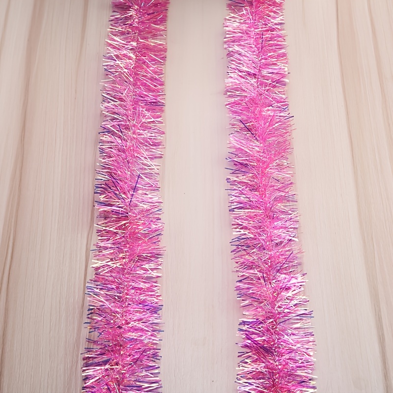 Tinsel Fringe Garland, Pink