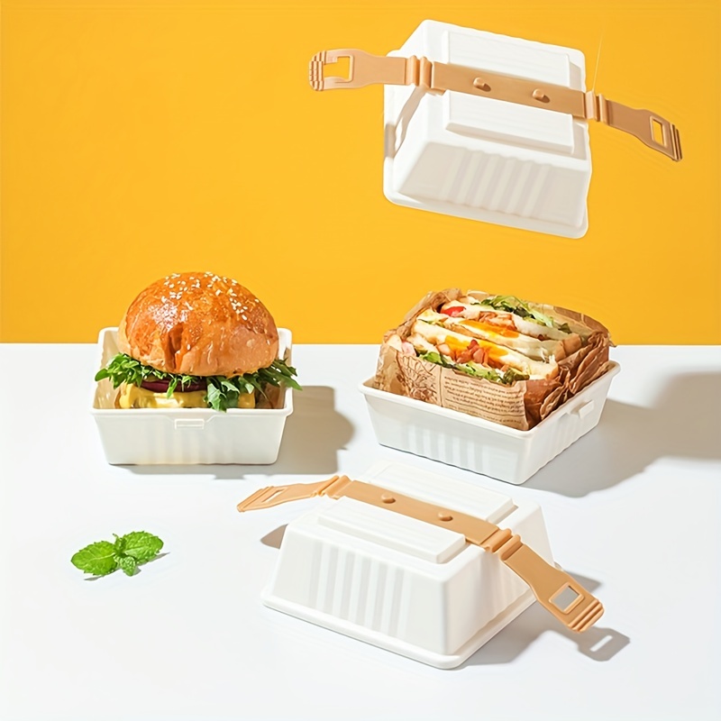 Sandwich Container: Reusable, BPA Free Plastic Food Storage with Snap-Off,  Leak