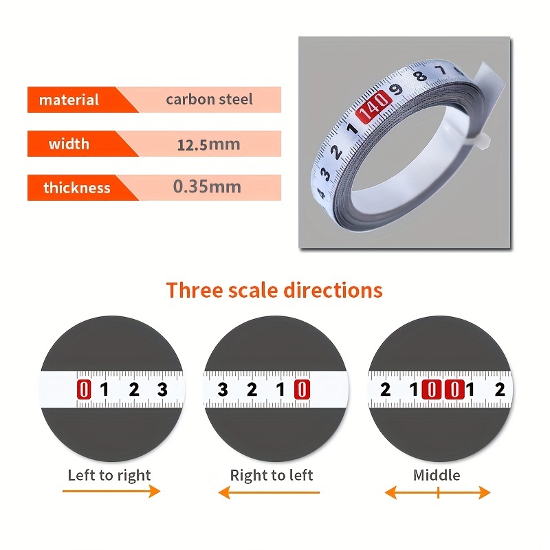 Self adhesive Tape Measure Metric Scale Miter Track Steel - Temu