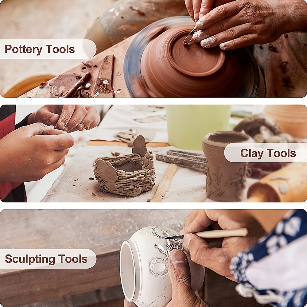 6Pcs Clay Tools Pottery Ceramic Sculpting Tools Carving Ribbon Wire End  Loop Set