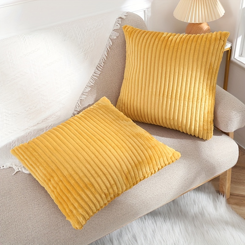 Gradient Striped Throw Pillows With Insert Square Cushion - Temu