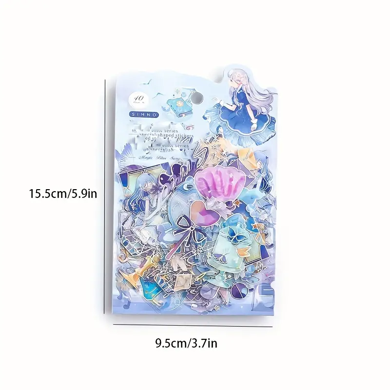 Cute Magic Girls Stickers, Golden Stamping Kawaii Aesthetic Labels Decor,  Phone Scrapbooking Sketchbook Art Diary Supplies For School - Temu France