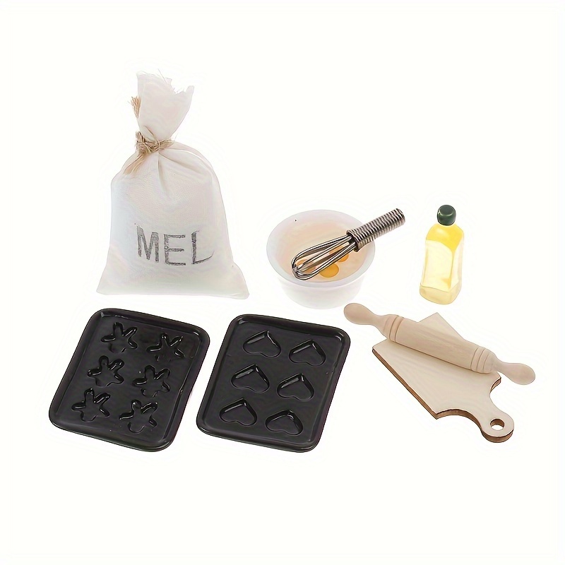 Mini Baking Tool Set - Perfect For 1:6 Dollhouse Pretend Play And Photo  Props! - Temu