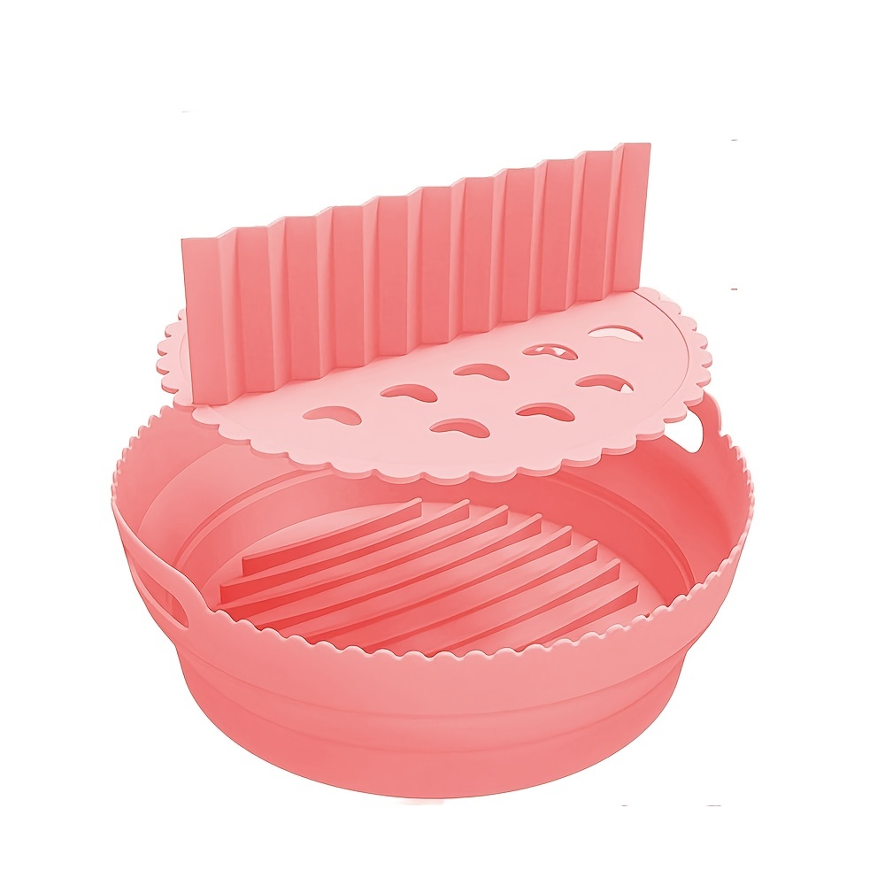 Black Air Fryer Silicone Pot Basket Liner Mat Non-Stick For Oven Baking Tray