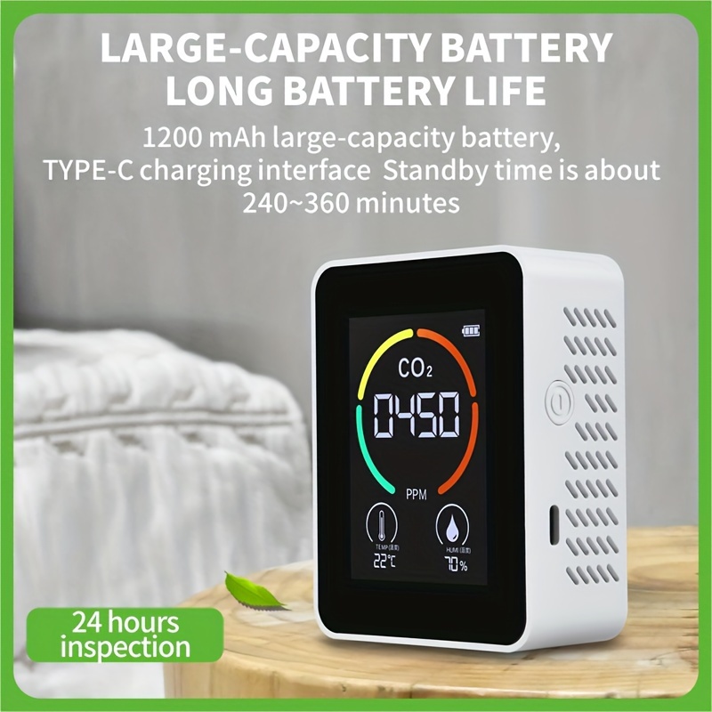 New Five in one Co2 Detector Portable Voc Co2 Pm - Temu