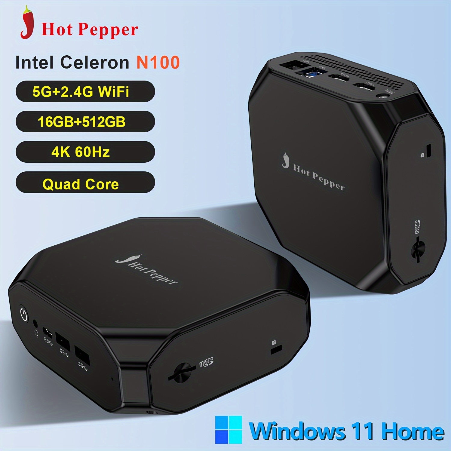 Topton M6 Pocket Mini PC 12th Gen Intel N100 8G/16G DDR5 4800MHz NVMe 4K TV  BOX Windows 11 Mini Gaming Computer Office WiFi6