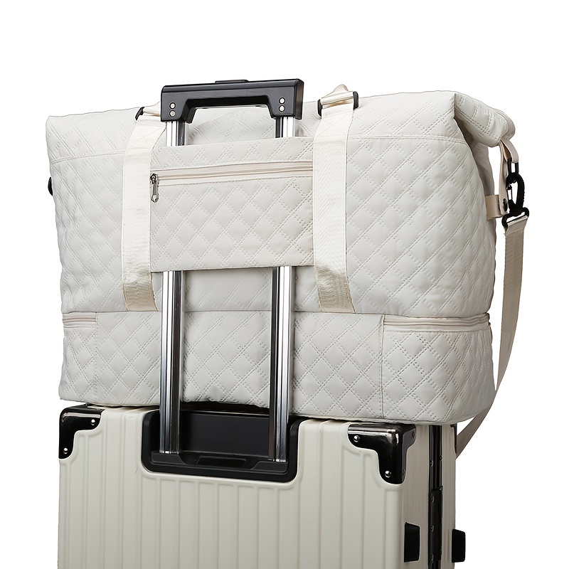 Travel Portable Duffle Bag, Lightweight Argyle Pattern Luggage Bag,  Versatile Carry On Bag - Temu