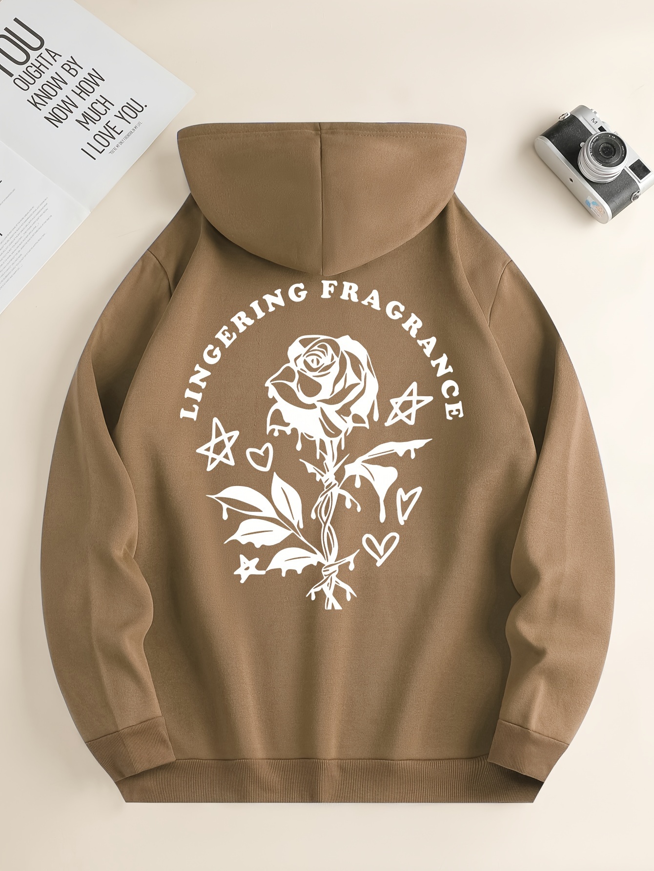 Rose Print Hoodie Cool Hoodies For Men Men s Casual Graphic Temu