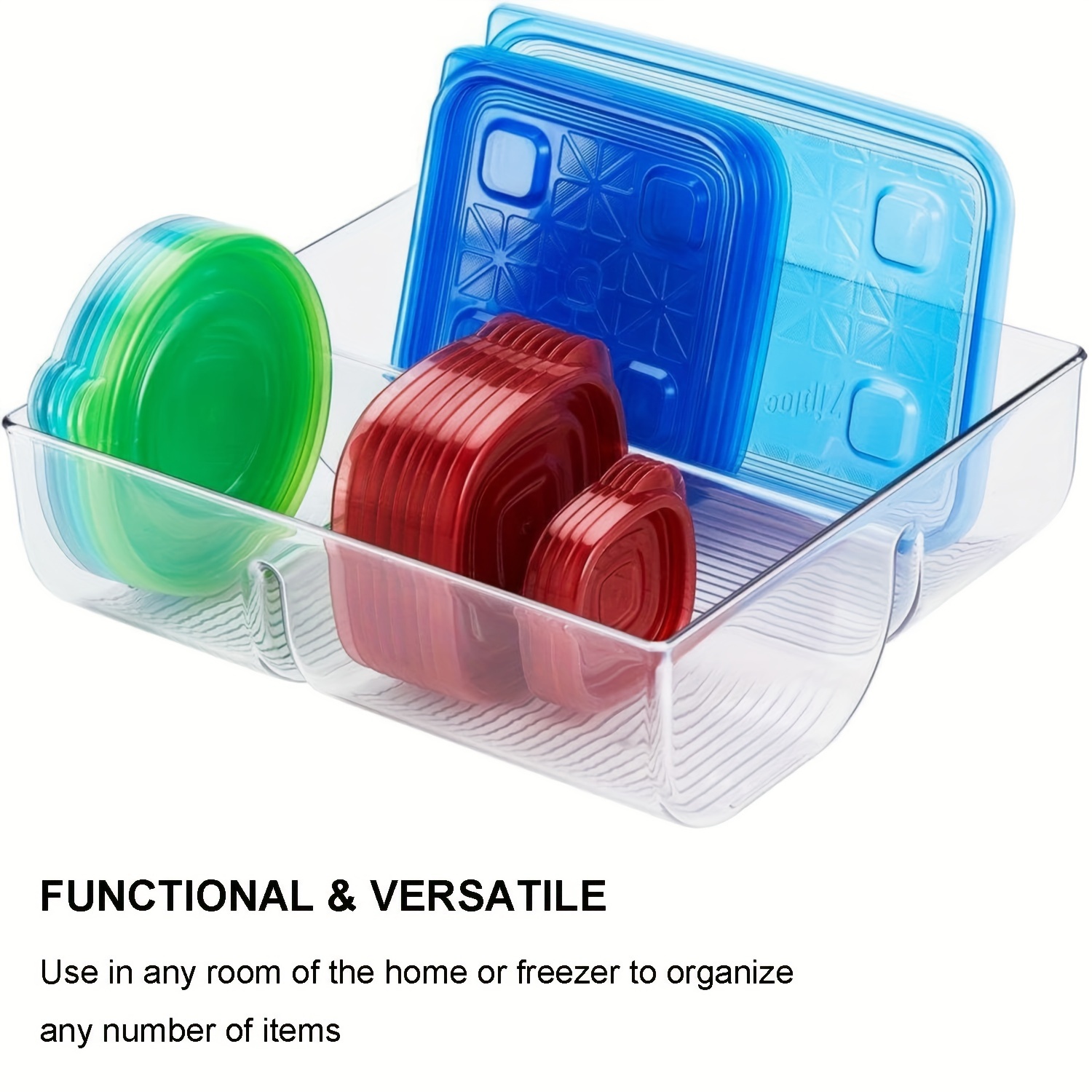 Plastic Food Container Lid Organizer, Large Capacity Adjustable 4 Dividers  Detachable Lid Organizer Rack, For Cabinets, Cupboards, Pantry Shelves,  Drawers To Keep Kitchen Tidy, Home Kitchen Accessories - Temu