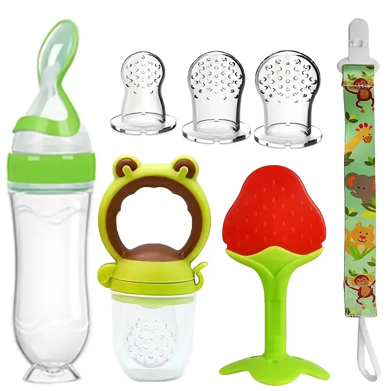 2 Pcs Silicone Baby Food Dispensing Spoon