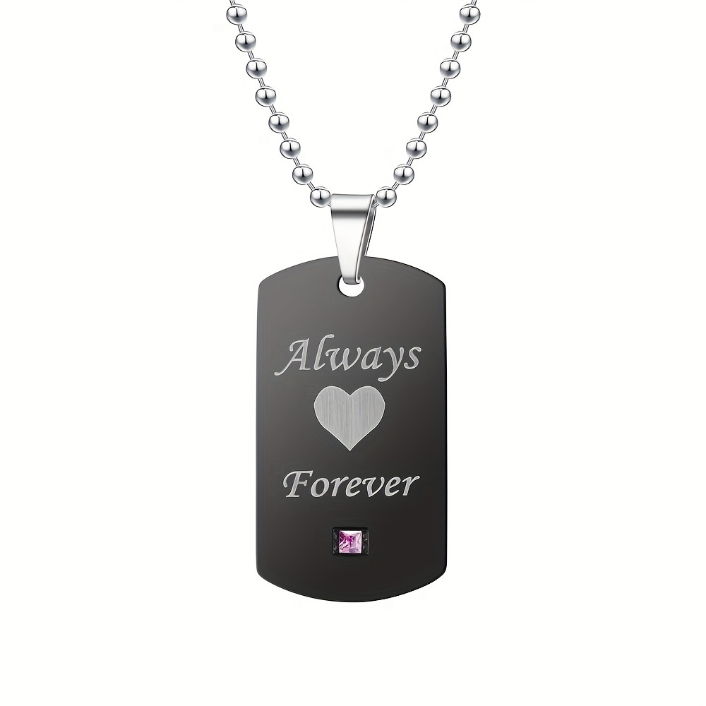 1pc Collana Ciondolo A Forma Cuore Coppia his Always Her - Temu Italy